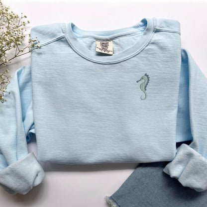 Embroidered Seahorse Sweatshirt