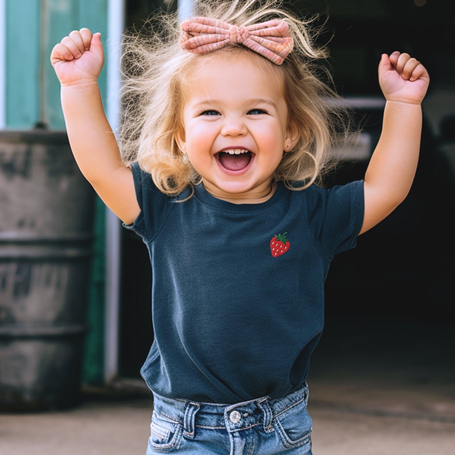 Embroidered Strawberry Kids T-shirt: Trendy Summer Tee