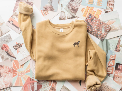 Embroidered Labrador Retriever Sponge Fleece Crewneck Sweatshirt: Choose Your Labrador's Coat Color