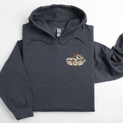Embroidered Ball Python Sweatshirt: Snake Lover Crewneck