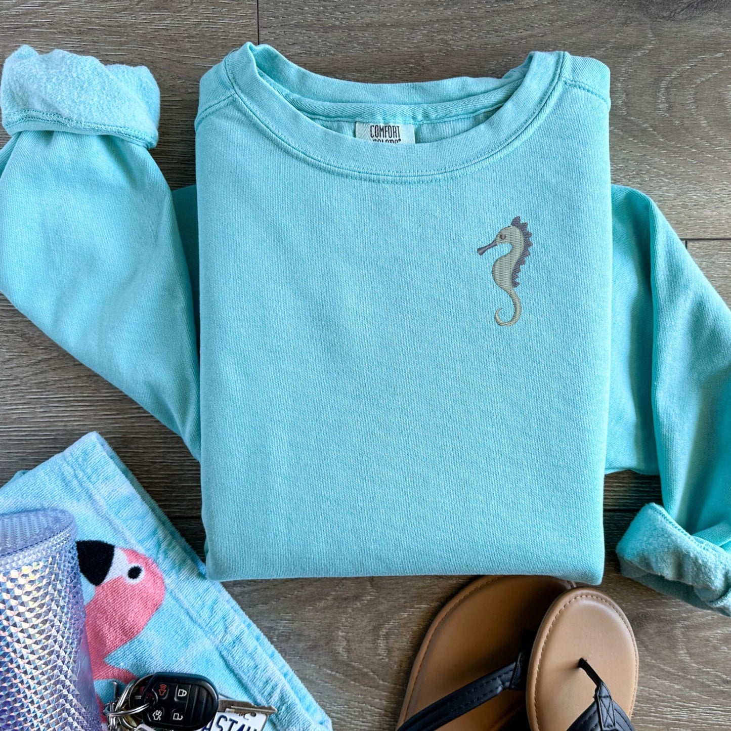 Embroidered Seahorse Sweatshirt