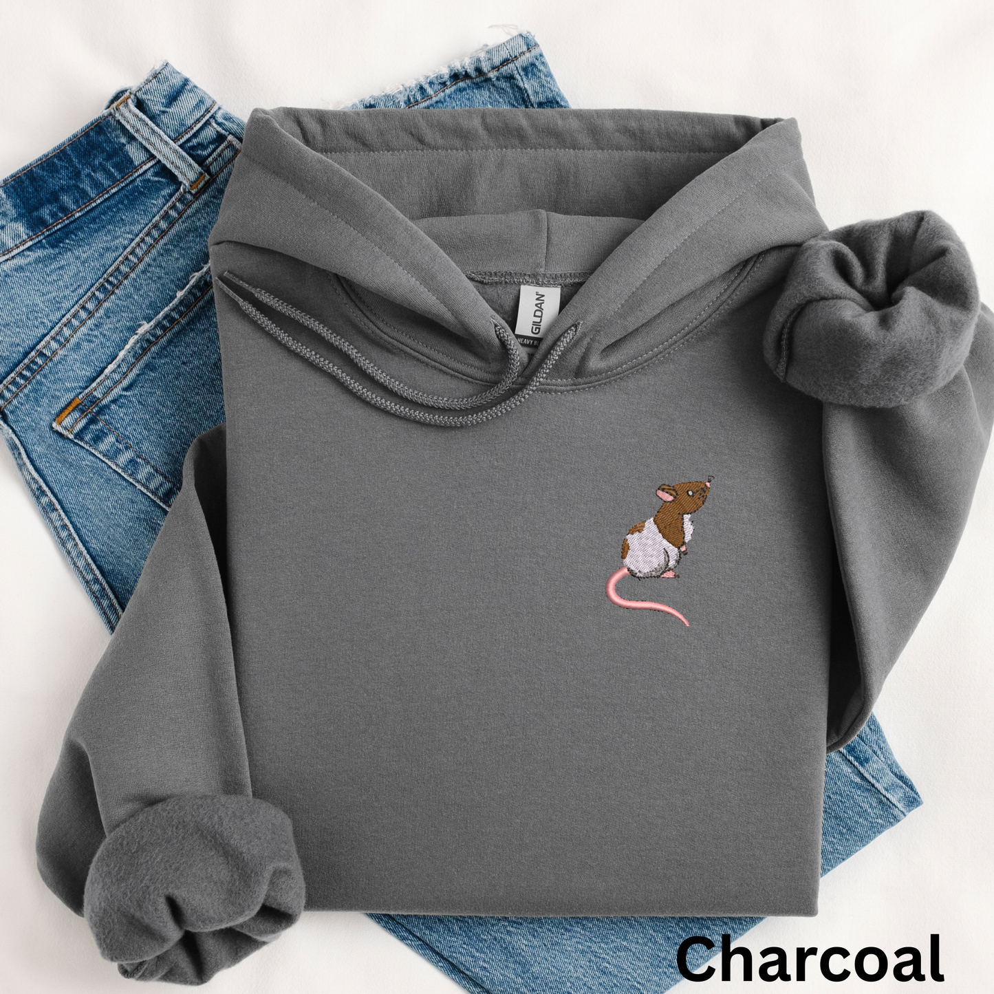 Embroidered Rat Hoodie: Exotic Pet Sweatshirt, Rat Lover Gift