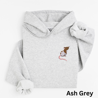 Embroidered Rat Hoodie: Exotic Pet Sweatshirt, Rat Lover Gift