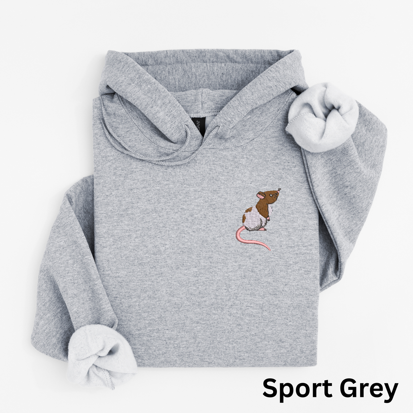 Embroidered Rat Hoodie: Exotic Pet Sweatshirt, Rat Lover Gift