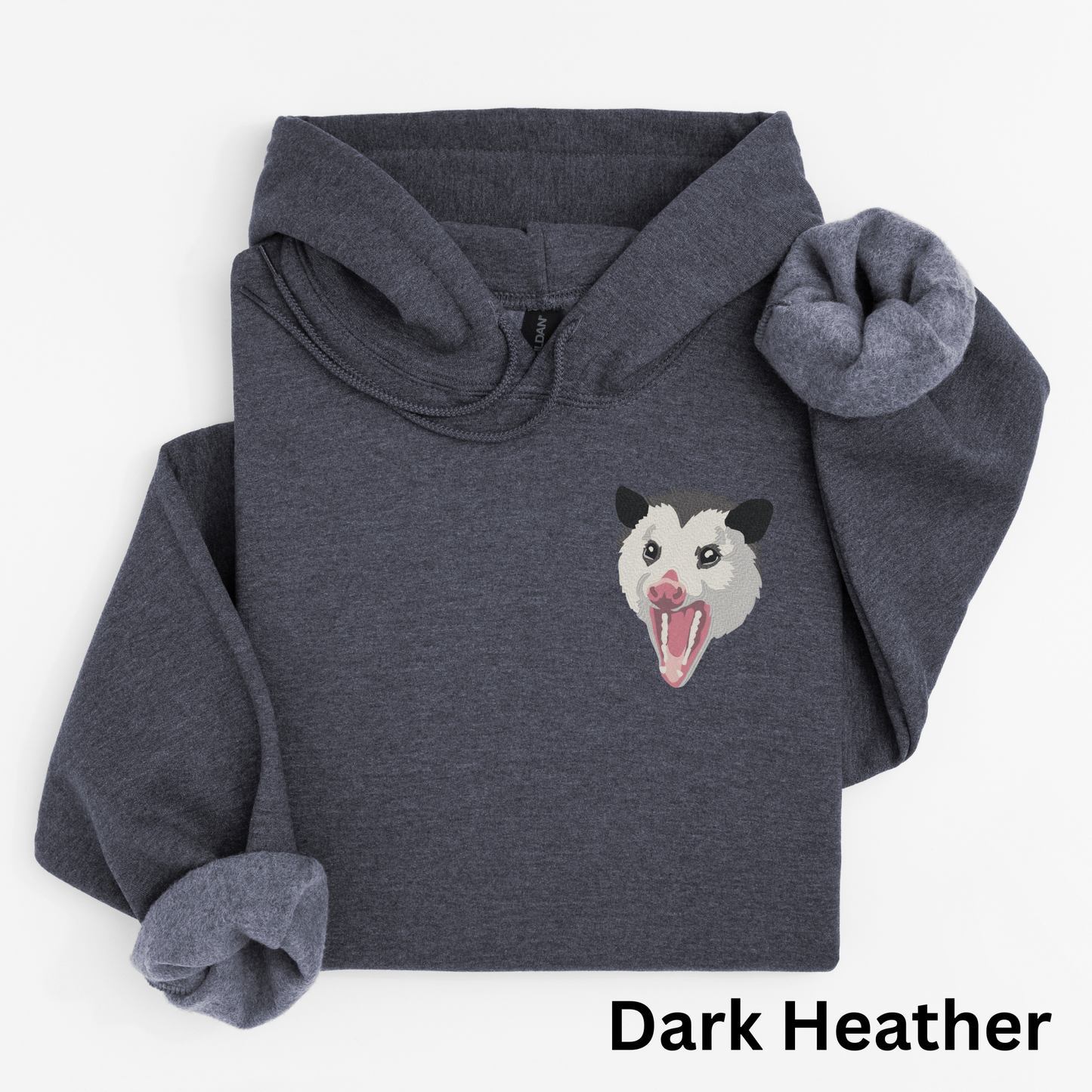 Embroidered Opossum Hoodie: Wildlife Lover Oversized Sweatshirt