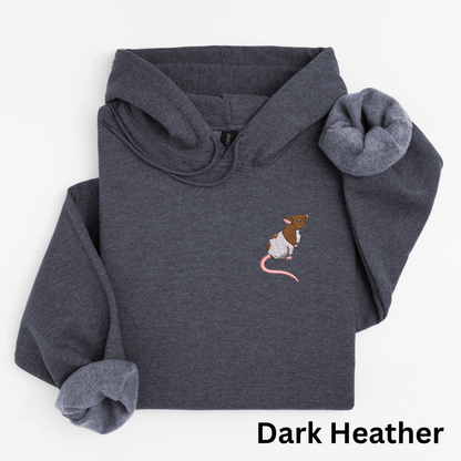 Embroidered Rat Hoodie: Exotic Pet Sweatshirt, Rat Lover Gift