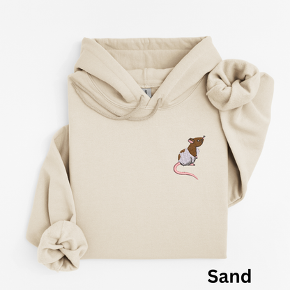 Embroidered Rat Hoodie: Exotic Pet Sweatshirt, Rat Lover Gift