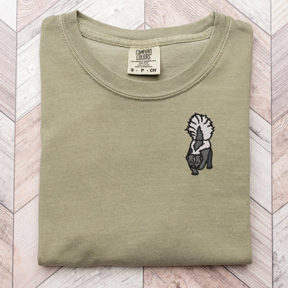 Embroidered Skunk T-shirt: Funny Wildlife Lover Unisex Tee
