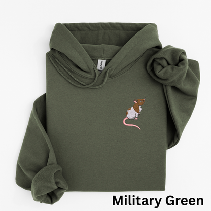 Embroidered Rat Hoodie: Exotic Pet Sweatshirt, Rat Lover Gift