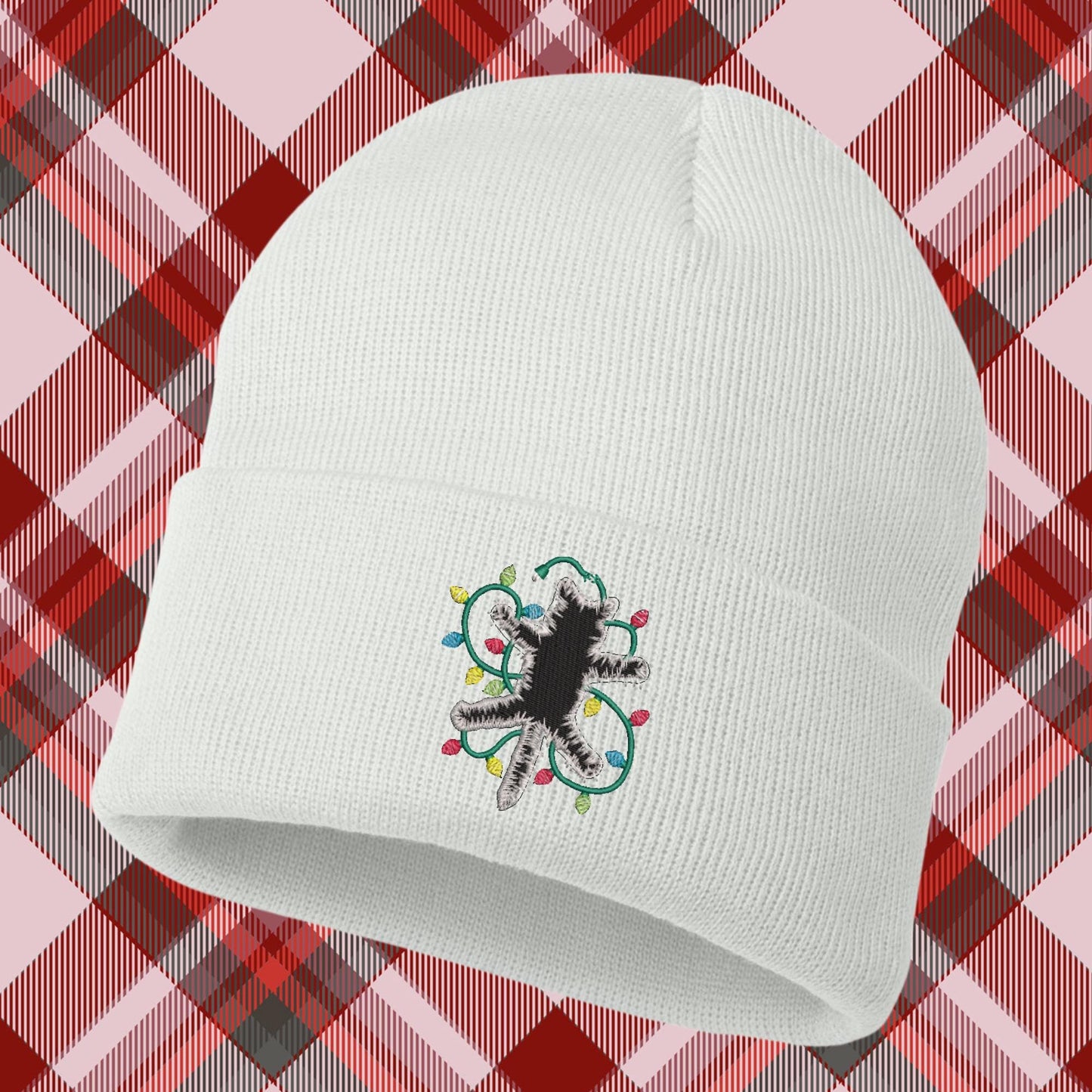 Electrocuted Cat Christmas Beanie: Funny Holiday Movie Knit Hat