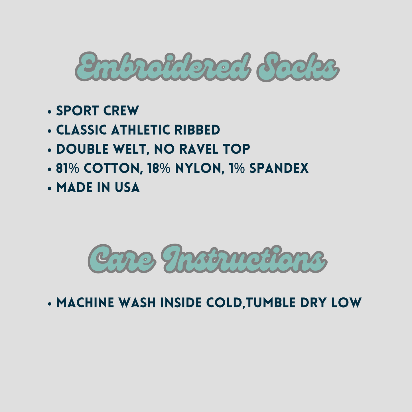 Embroidered Sailboat Crew Socks