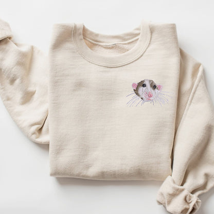 Custom Pet Embroidered Sweatshirt: Personalized Dog or Cat Crewneck