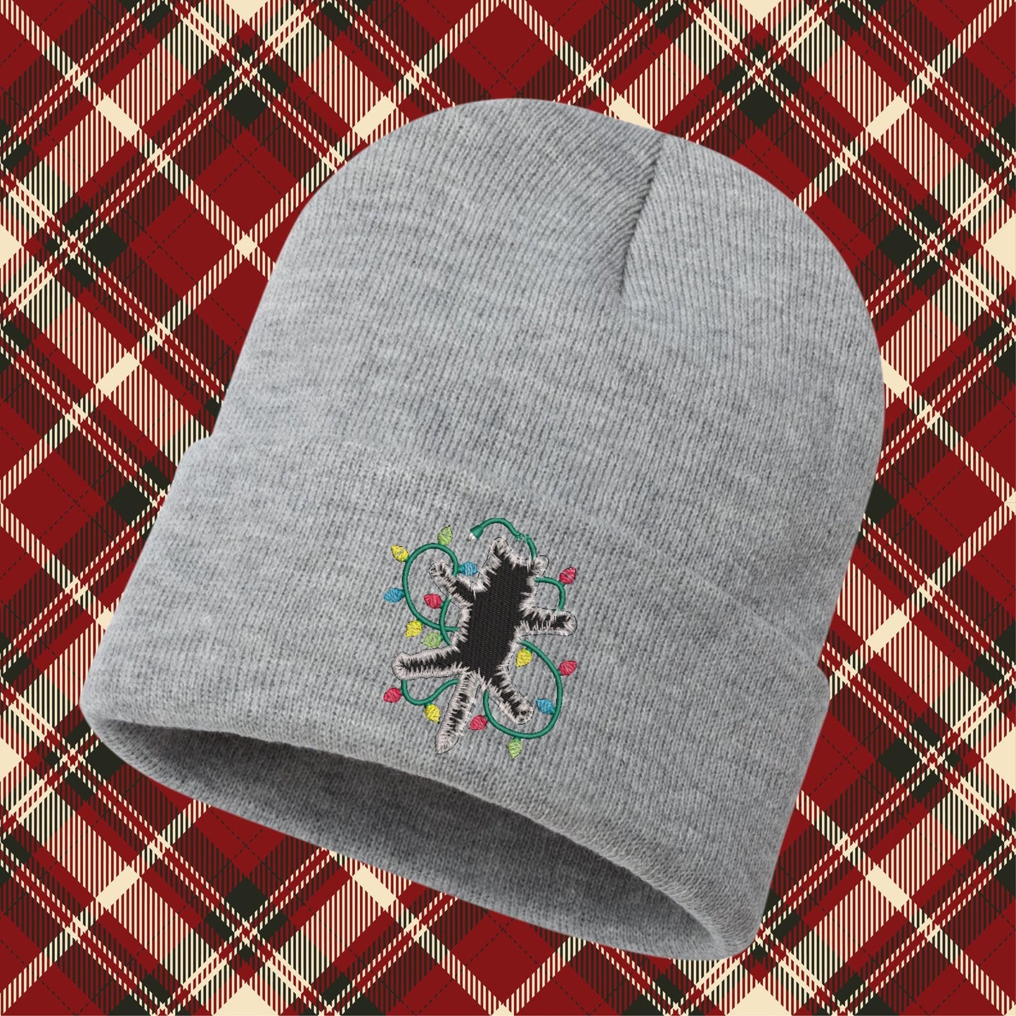 Electrocuted Cat Christmas Beanie: Funny Holiday Movie Knit Hat