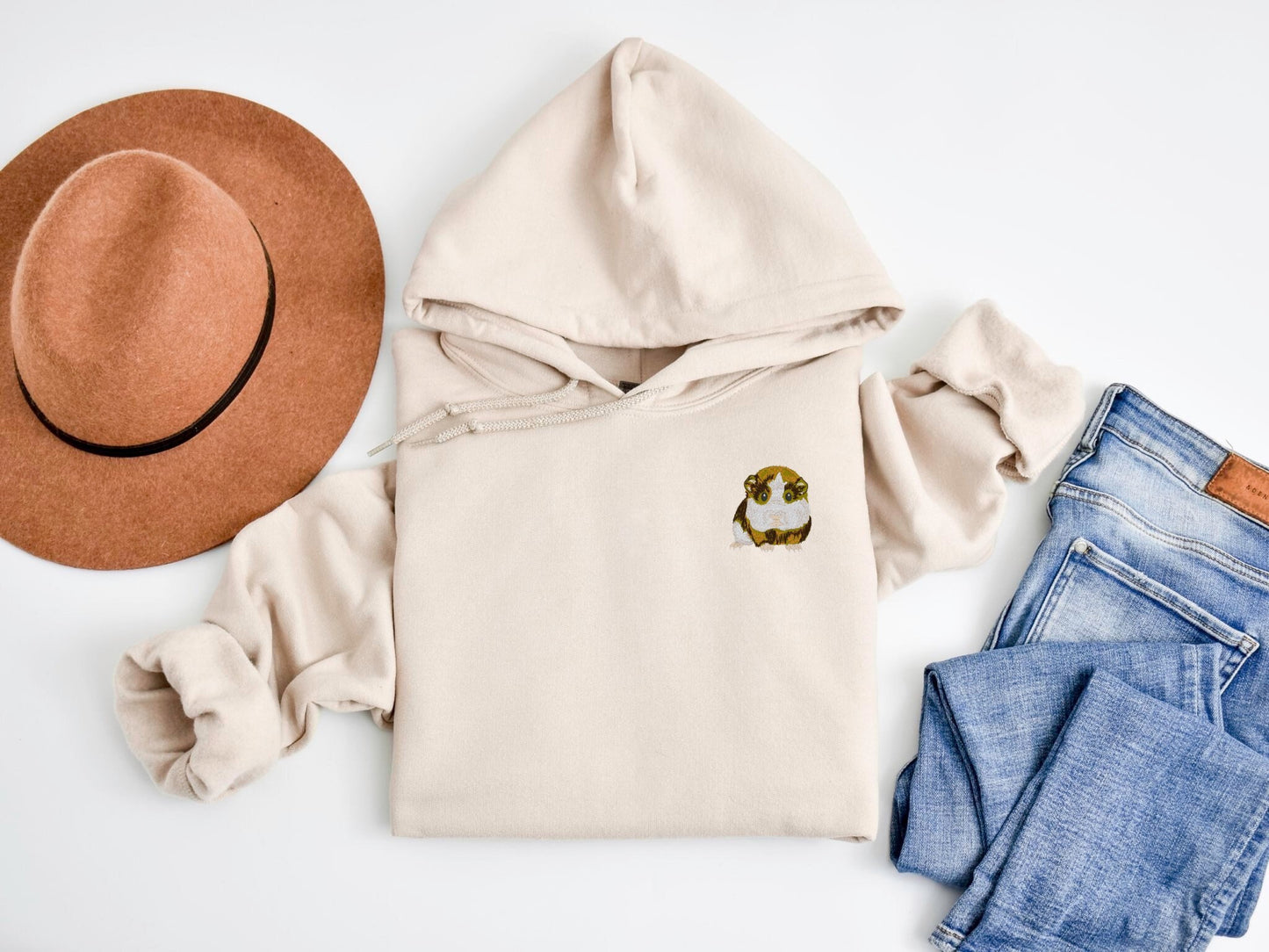 Embroidered Guinea Pig Hoodie: Exotic Pet Sweatshirt