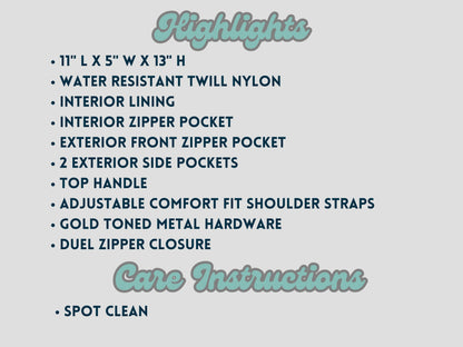 Embroidered Orange Cat Backpack: Funny Cat Lover Gift