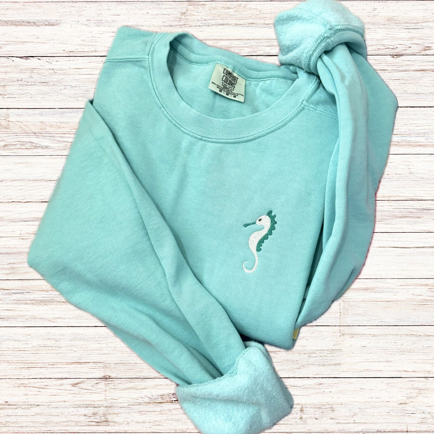 Embroidered Seahorse Sweatshirt