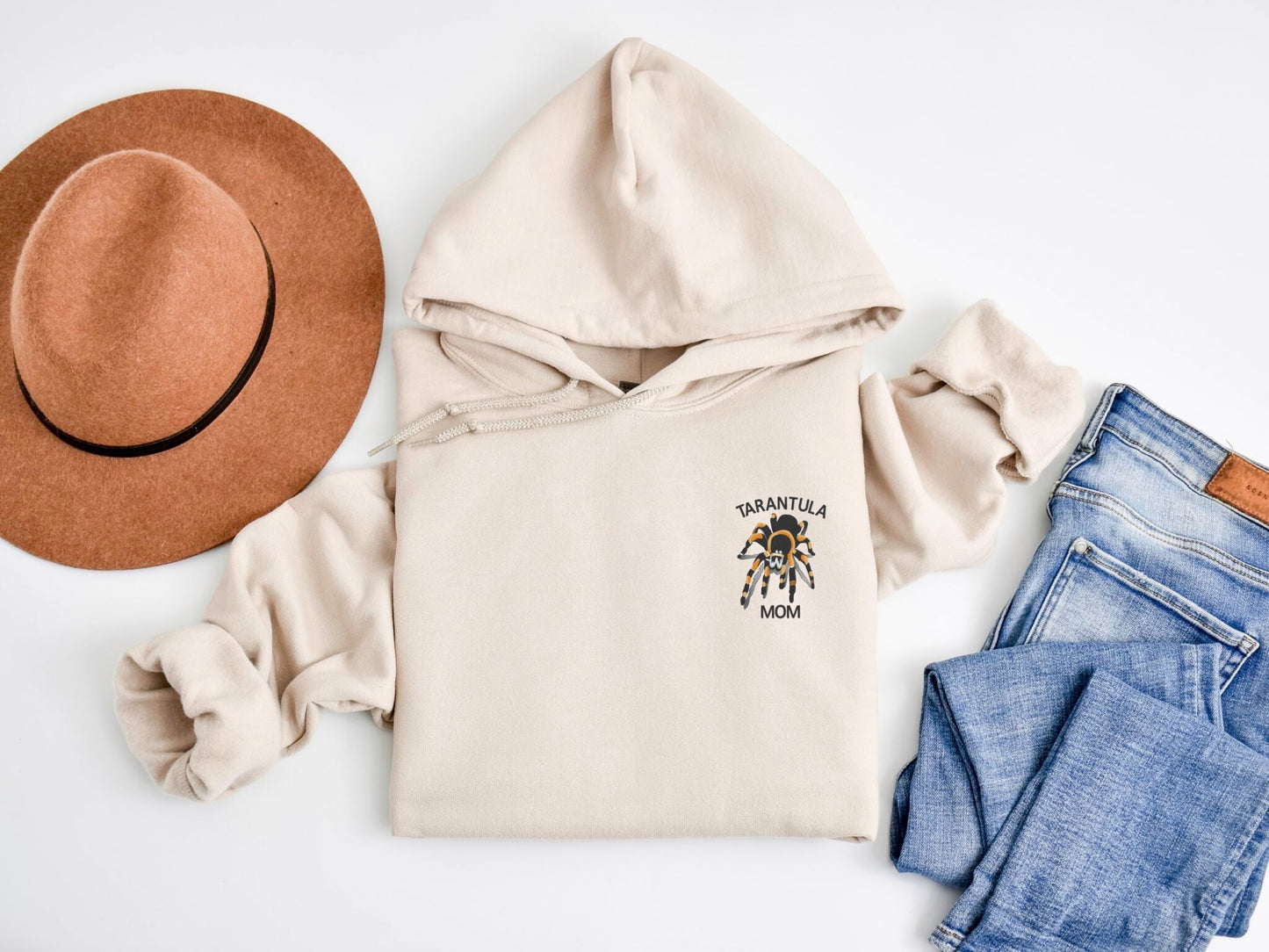 Embroidered 3D Tarantula Mom/Dad Hoodie - Spider Lover Unisex Shirt