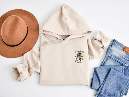 Embroidered 3D Tarantula Mom/Dad Hoodie - Spider Lover Unisex Shirt