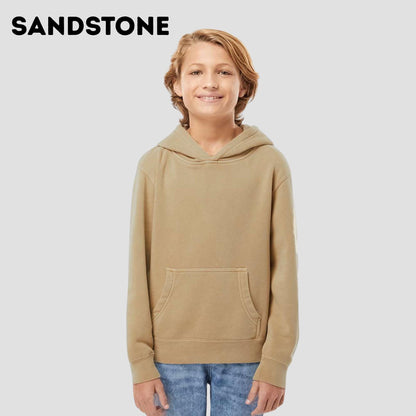 Youth Unisex "Choose Your Design" Embroidered Hoodie: Pigment-Dyed Pullover