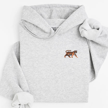 Embroidered Tiger Sweatshirt: Unisex Jungle Cat Pullover