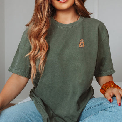 Embroidered Groundhog T-Shirt: Unisex Wildlife Tee
