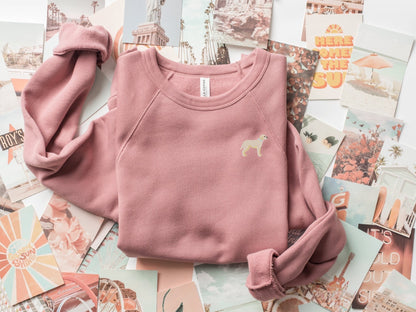 Embroidered Labrador Retriever Sponge Fleece Crewneck Sweatshirt: Choose Your Labrador's Coat Color