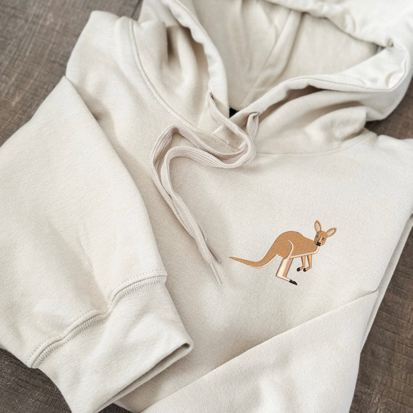 Embroidered Kangaroo Sweatshirt: Aussie Animal Lover Gift