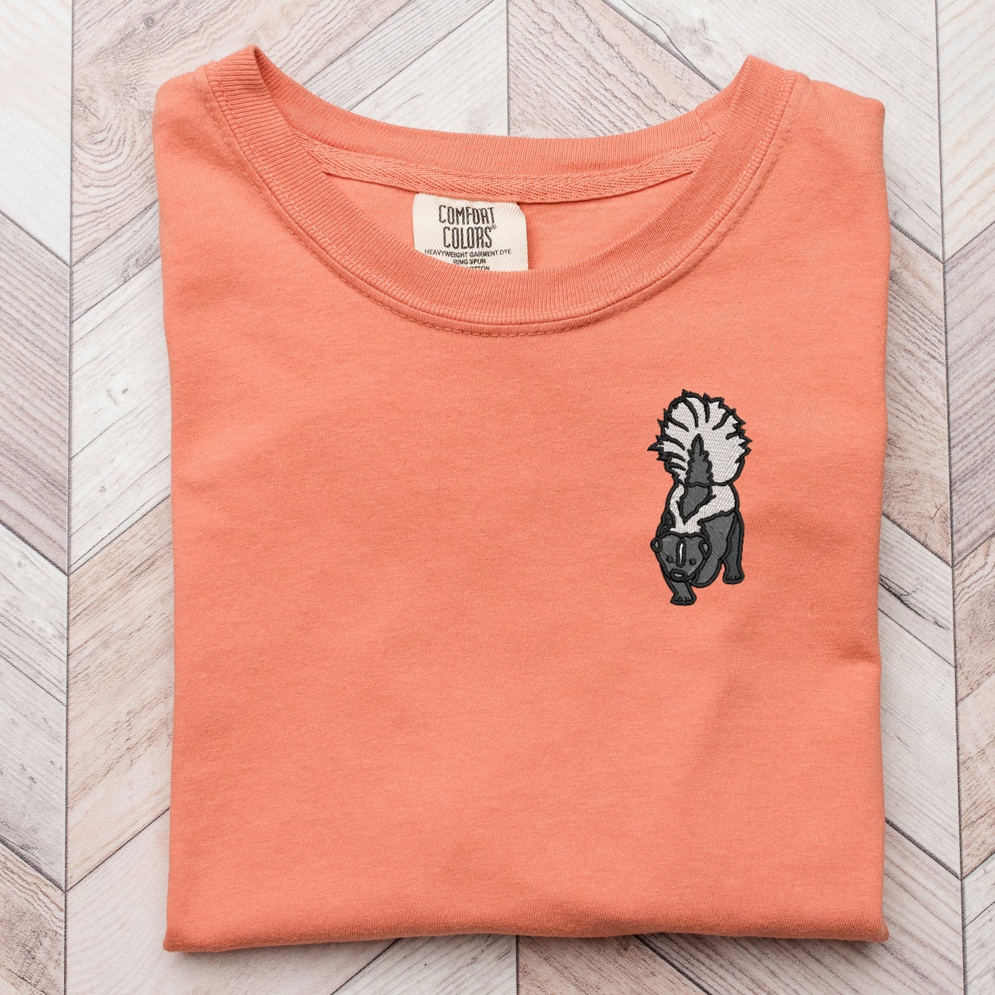 Embroidered Skunk T-shirt: Funny Wildlife Lover Unisex Tee