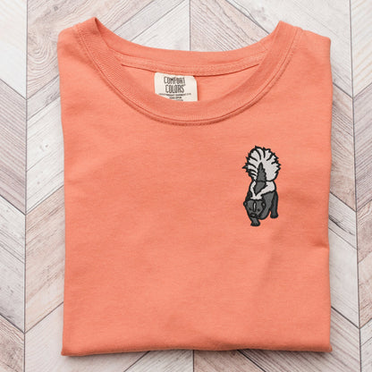 Embroidered Skunk T-shirt: Funny Wildlife Lover Unisex Tee