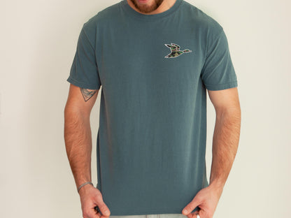 Embroidered Unisex Camo Duck T-shirt: Heritage Hunting Style