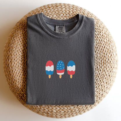 Embroidered Rocket Pop Tee: Patriotic 4th of July Unisex T-Shirt