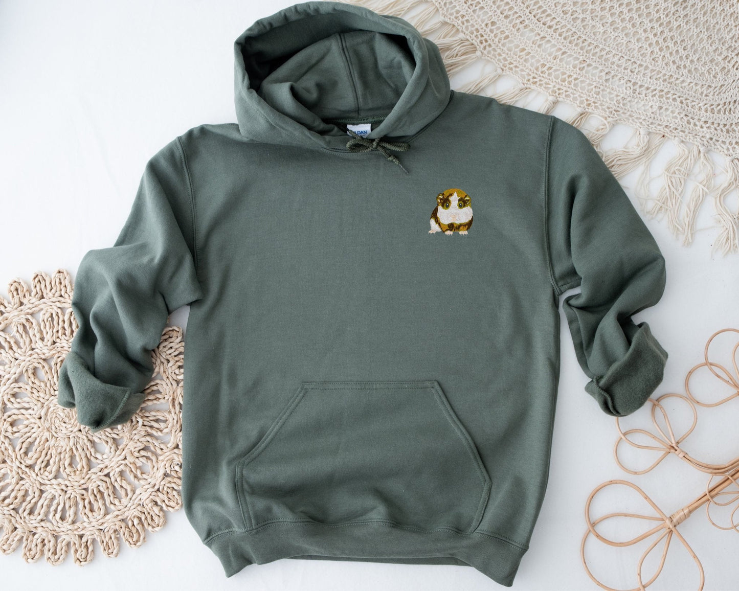 Embroidered Guinea Pig Hoodie: Exotic Pet Sweatshirt