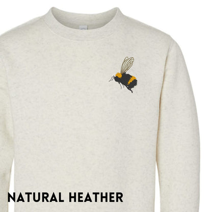 Embroidered Bumblebee Toddler and Youth Sweatshirt: Trendy Lightweight Pullover