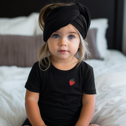 Embroidered Strawberry Kids T-shirt: Trendy Summer Tee