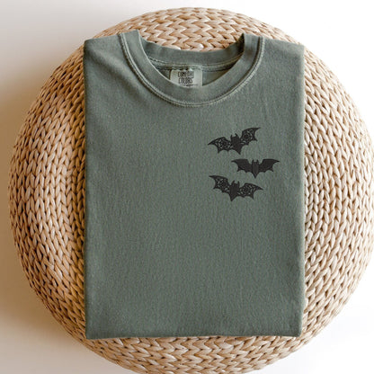 Embroidered Lacey Bat T-Shirt: Spooky Halloween Season Tee