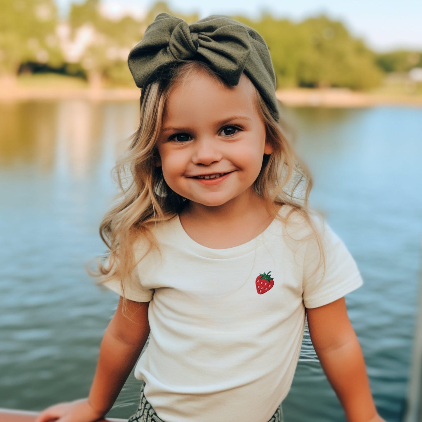 Embroidered Strawberry Kids T-shirt: Trendy Summer Tee