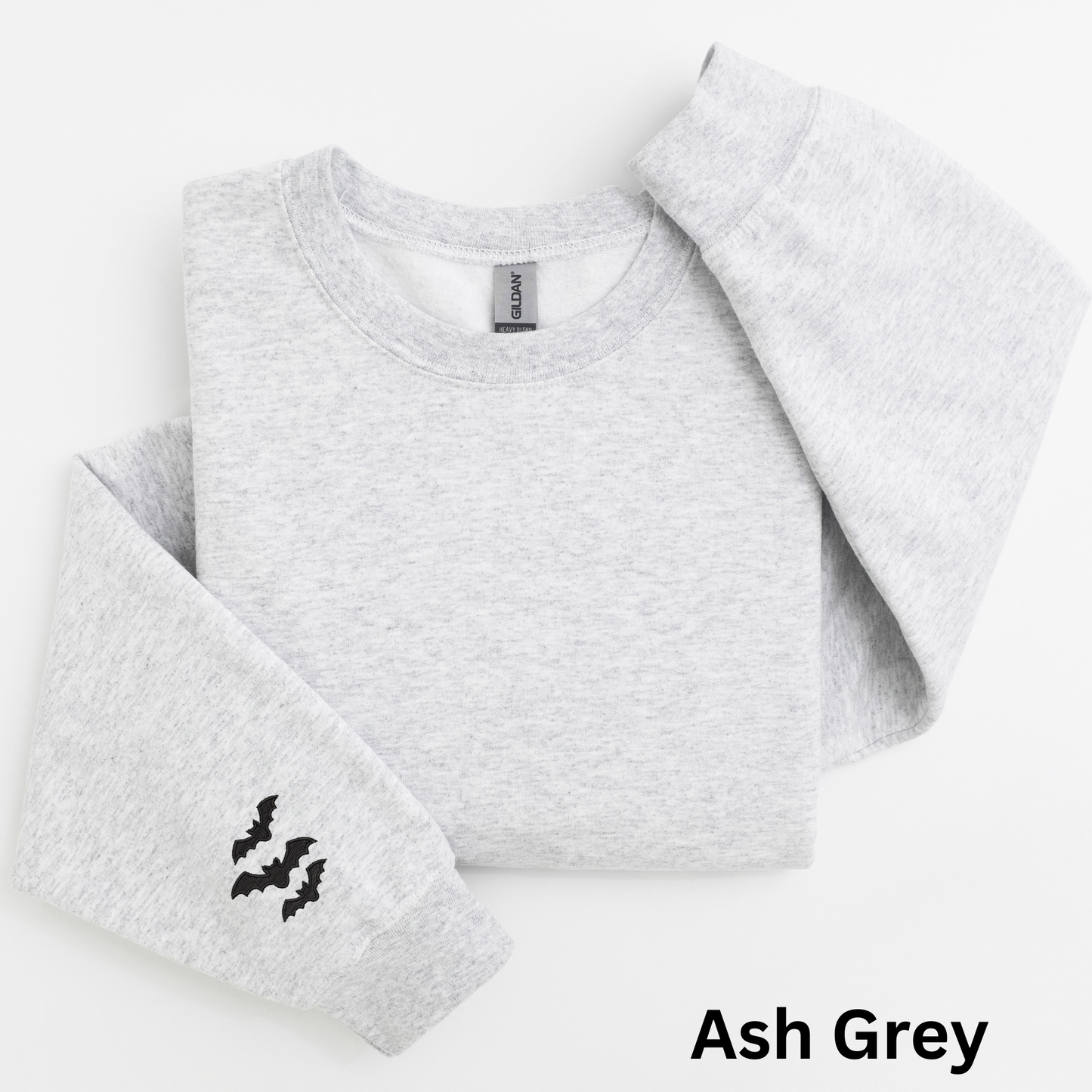 Embroidered Minimalist Bat Sleeve Hoodie: Trendy Halloween Pullover