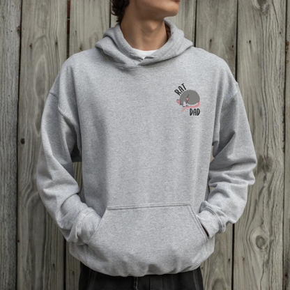 Embroidered Rat Mom or Rat Dad Hoodie: Fancy Rat Lover Sweatshirt