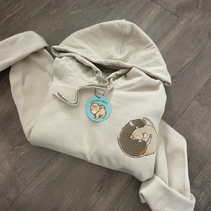 Embroidered Rat Hoodie: Personalized Pet Sweatshirt