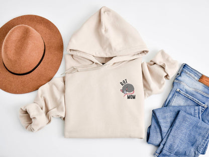 Embroidered Rat Mom or Rat Dad Hoodie: Fancy Rat Lover Sweatshirt