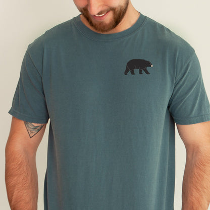 Embroidered Black Bear Unisex T-shirt: Wildlife Hunting Tee