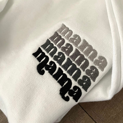 Embroidered Mama Sweatshirt: Minimalist Mom Crewneck