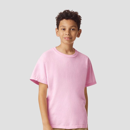 Youth Unisex "Choose Your Design" Embroidered T-Shirt: Personalized Pigment-Dyed Tee