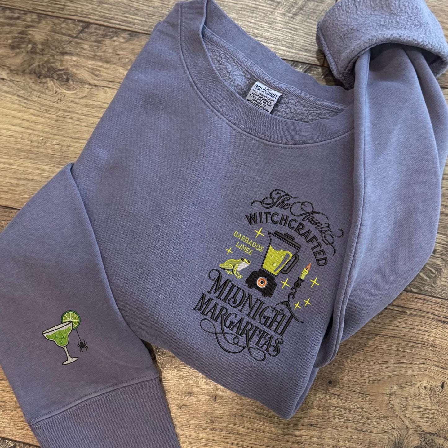 Practical Magic Sweatshirt: Embroidered Midnight Margaritas Crewneck
