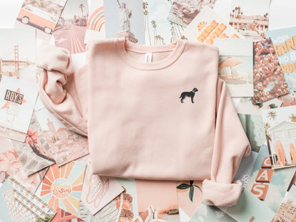 Embroidered Labrador Retriever Sponge Fleece Crewneck Sweatshirt: Choose Your Labrador's Coat Color