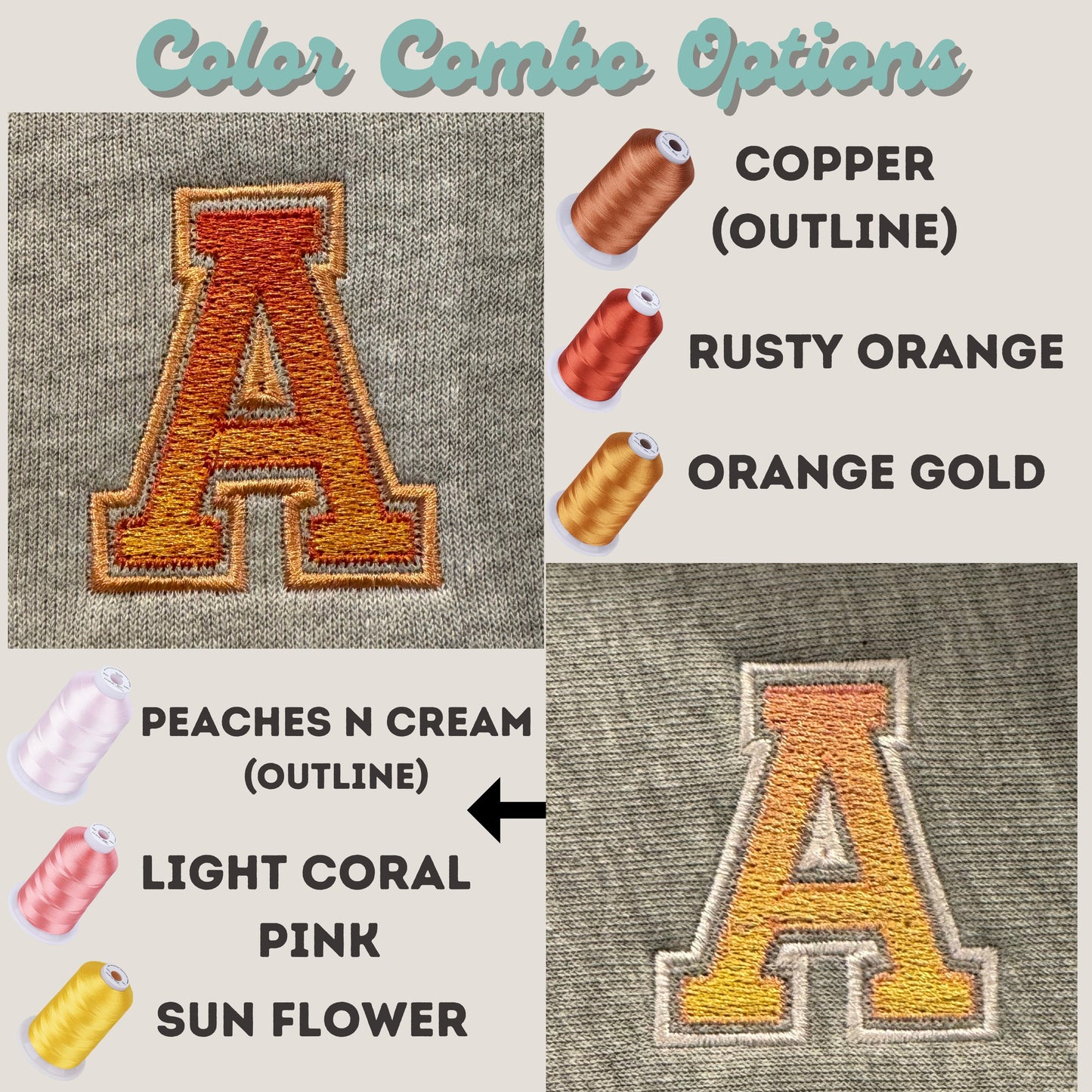 Toddler and Youth Unisex Embroidered Ombre Monogram Kids Sweatshirt: Personalized Initial Pullover