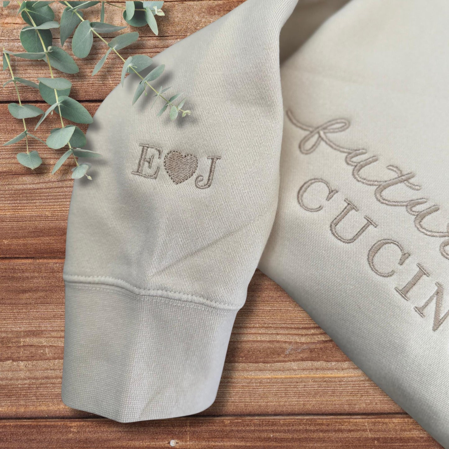 Embroidered Future Mrs. Sweatshirt: Pigment Dyed Engagement Gift