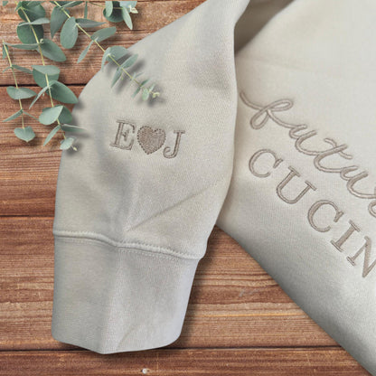 Embroidered Future Mrs. Sweatshirt: Pigment Dyed Engagement Gift