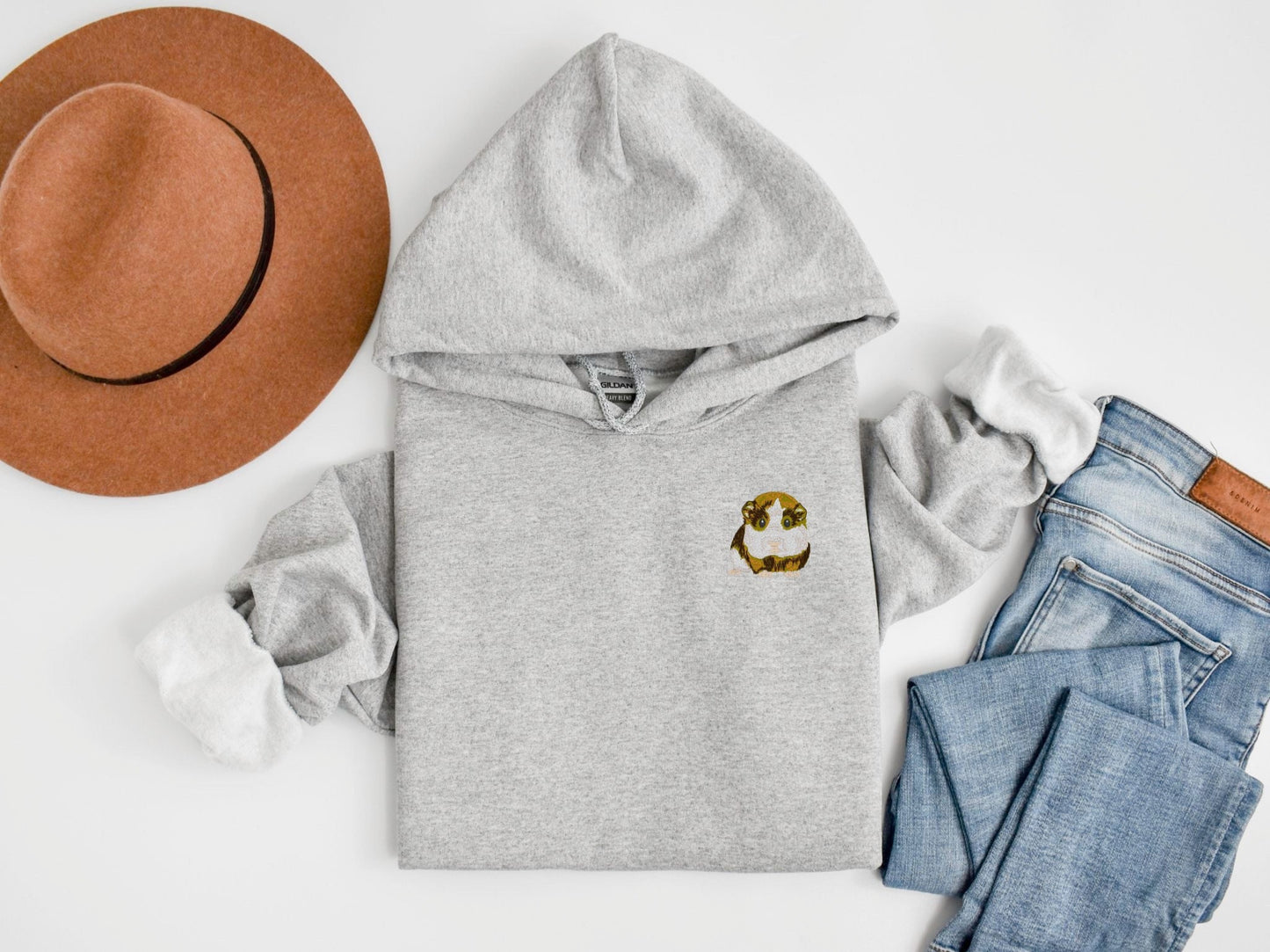 Embroidered Guinea Pig Hoodie: Exotic Pet Sweatshirt