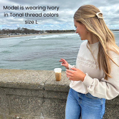 Embroidered Future Mrs. Sweatshirt: Pigment Dyed Engagement Gift